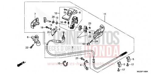 PARKING BRAKE LEVER NC700XDD de 2013